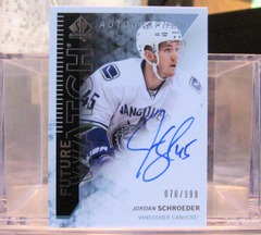 Jordan Schroeder 2013-14 - Future Watch Auto Rookie #280 Sp Authentic Upper Deck